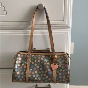 Dooney & Burke Black Stars Barrel Purse
